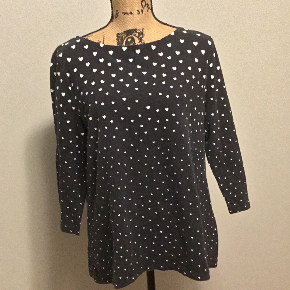 Black and White Heart Tee